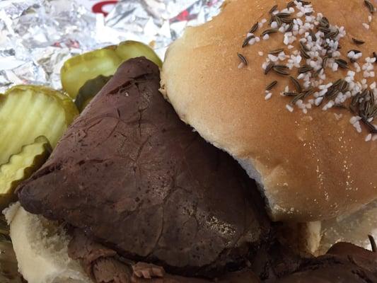 Red Osier roast beef on a Kimmelweck roll! Yum!