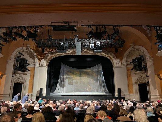 View of stage from orchestra