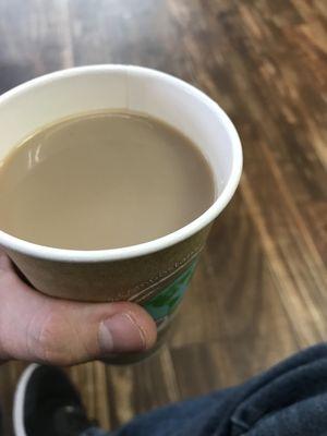 Hot cup of shah, with milk