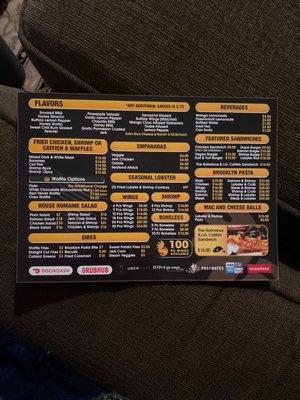 To Go Menu