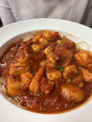 Seafood capellini