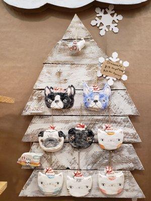 Meowy Christmas! Cat ornaments.