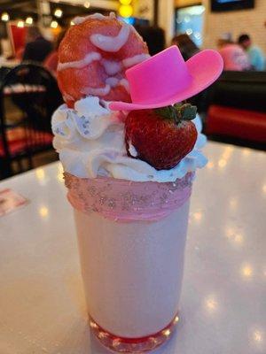 Pink cowgirl special milkshake!!