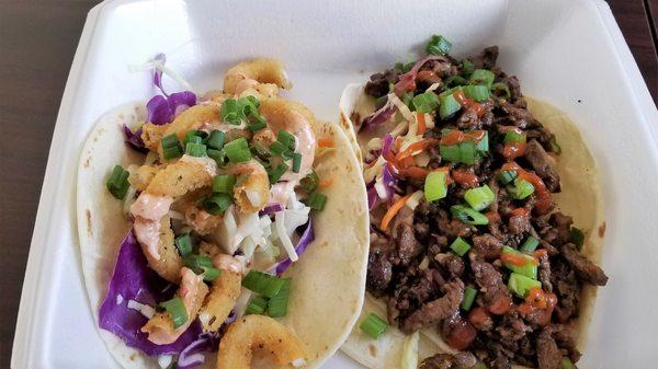 Kracken and Bulgogi Steak Tacos...Good Eats!