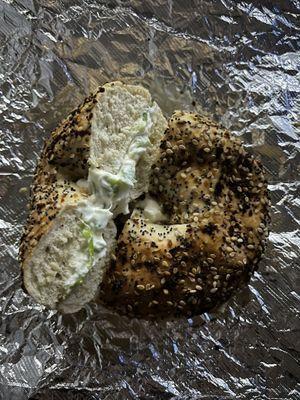 Everything Bagel with Scallion CC $3.81