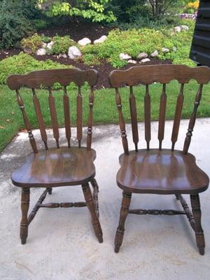 RESTAINED TO A DARKER COLOR OF AMERICAN WALNUT