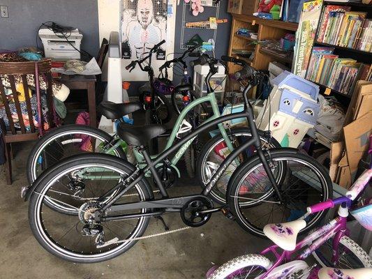 2 Townie Electra bikes