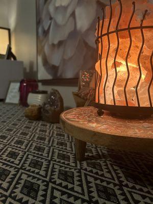 Relaxing salt rock lamp