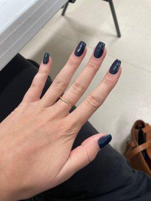 SNS Manicure with Tips.