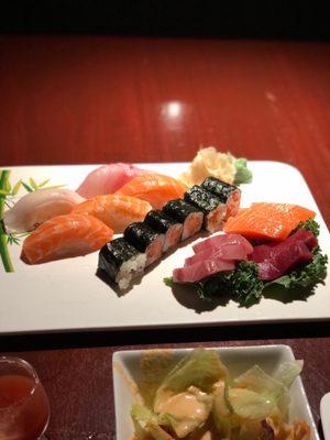 Sushi and sashimi combo