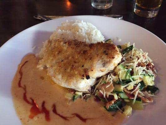 Lemongrass crusted swordfish