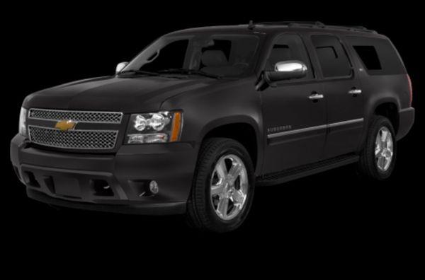 Black Chevy Suburban 
Seating Capacity up to 
7 Passengers