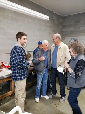 Our 2015 family Christmas party at the Bunch Heating & Cooling shop. Present are three generations of Bunches.