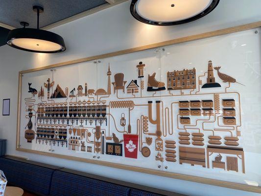 Mural inside Tim Hortons