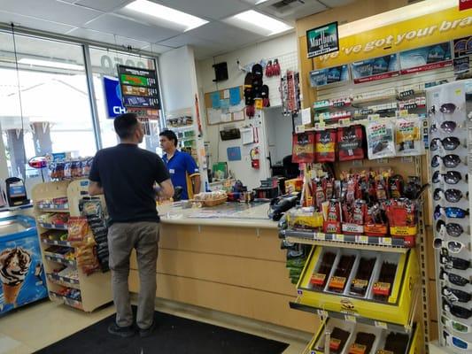 Cashier service counter.