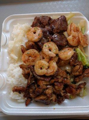 #7 beef, chicken, shrimp teriyaki