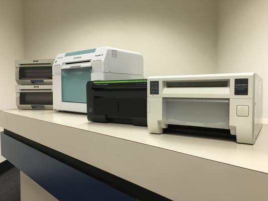 Printers from DNP, Fuji, Sinfonia and Mitsubishi