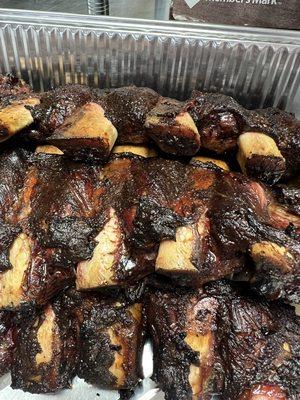 Beef ribs are cooked to customers specifications.  Order ahead of time for this special item.