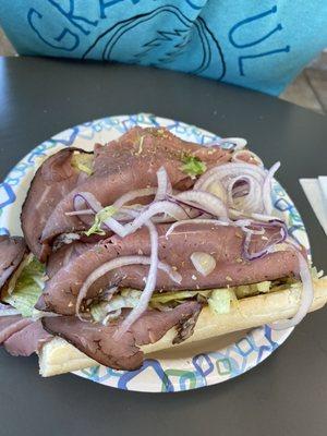 Roast beef hoagie