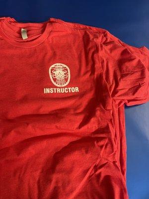 One color screen printing left chest placement