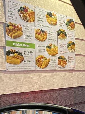 More menu options on the building.