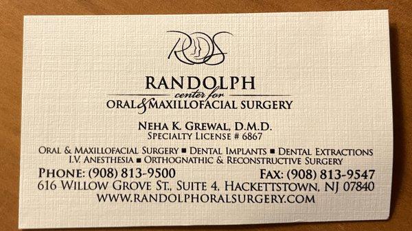 Randolph Center for Oral & Maxillofacial Surgery, PA