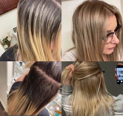 Before and after. Amazing job, done by Ashley.