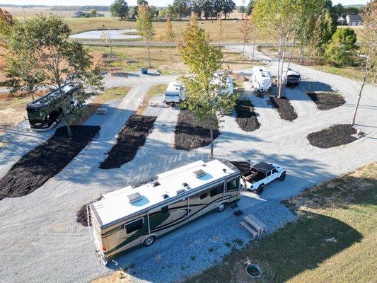 Ariel view of the RV campground.