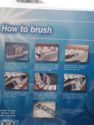 How to brush your teeth.