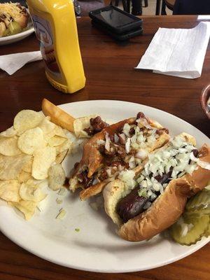 Regular Dog and Chili-Dog...they were good and hit the spot.