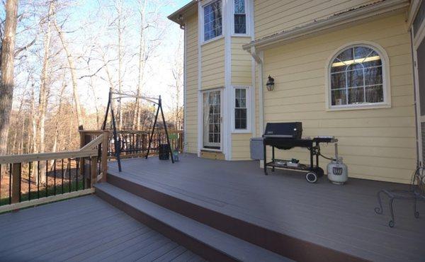 TREX composite deck project in Huntington.