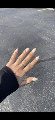 Matte Nude Almond Nails