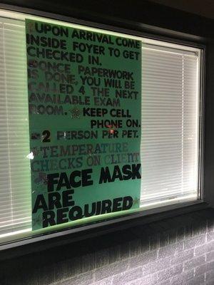 The "legal documentation" for their own mask mandate, they will LITERALLY kick you out and your animal even if the mask is below your nose