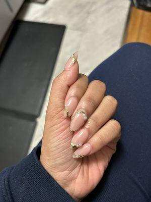 Gel x manicure with design