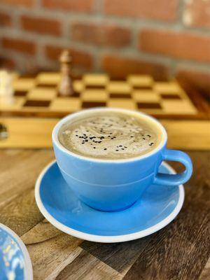 Black sesame latte