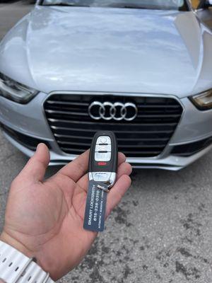 Audi,2016 A6 new key cut and programmed