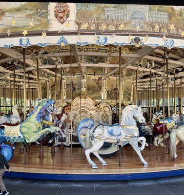 The carousel is just $1 for kids and $2 for adults, so beautiful!!