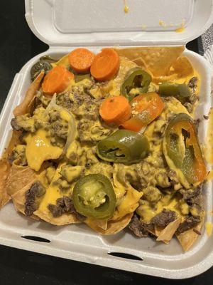 Carne asada nachos