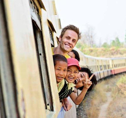 English teacher, Chase, in Myanmar.