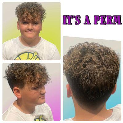 This is another barbers client who asked me to perm his clients hair and it turned out wonderfully!