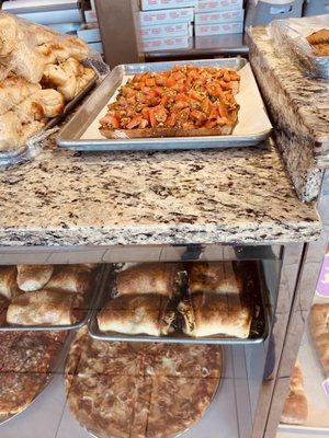 Awesome selection of stuffed breads, pizza, and bruschetta