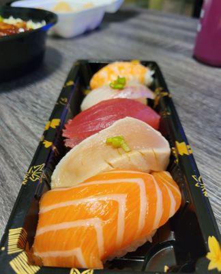 Assorted nigiri.