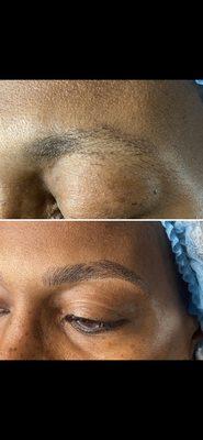 Close look: Microblading before and after