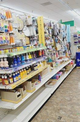 Tidy and well-stocked arts & craft aisle