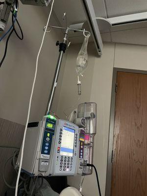 Iv pole and pain pump