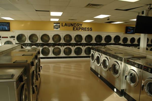 Brand New Machines in a very open Laundromat so your clothes get the best cleaning possible in the shortest amount of time!