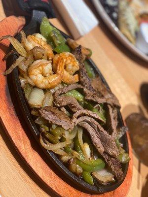 Beef & Shrimp Fajitas