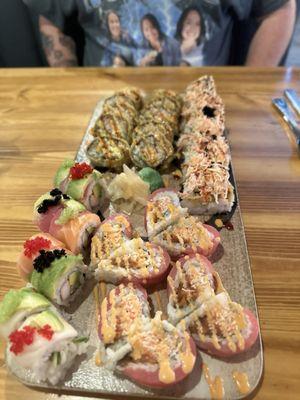 Variety of sushi