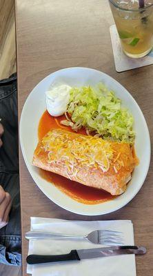 Special wet burrito with Apple Mule