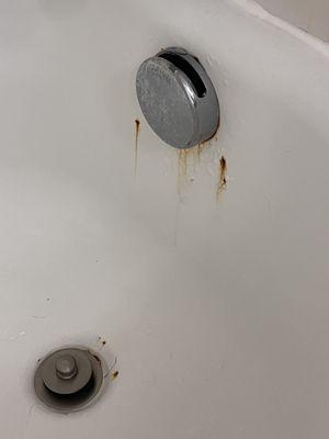 Permanent rust stains in the tub